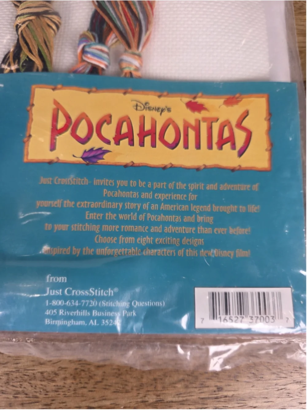 VTG Disney Pocahontas Friends Forest Cross Stitch Kit 37003 Just CrossStitch New